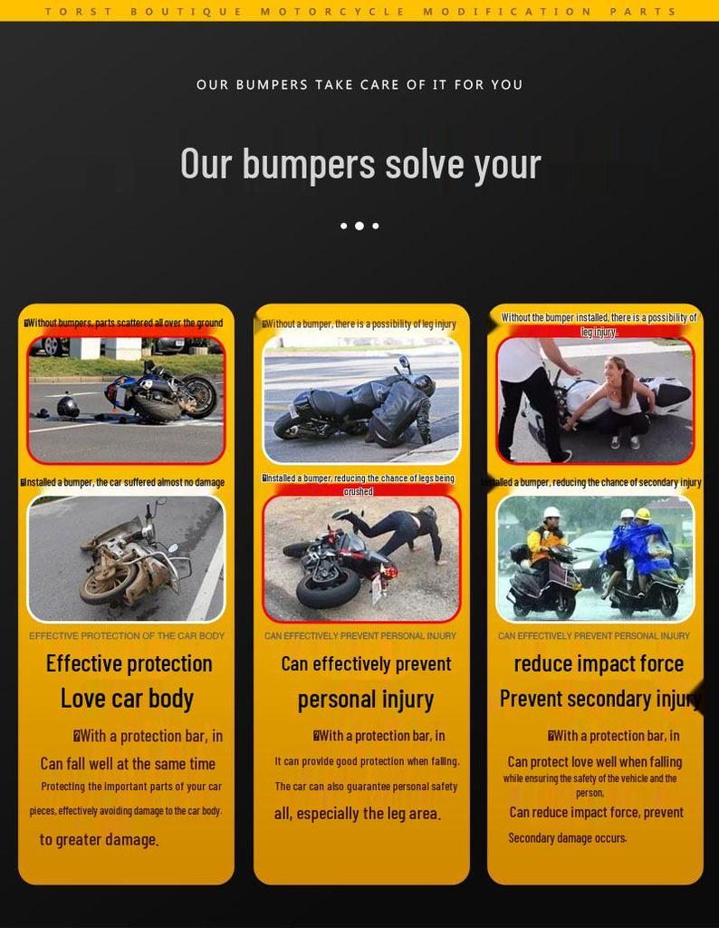 Qianjiang QJ Hong 150ADV Rear Guard Bumper Tail Rack & Backrest Set