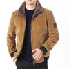 New Coat Men's Winter Fleece Thickened Loose Large Size Bar Fleece Cotton-padded Casual Lapel Jacket