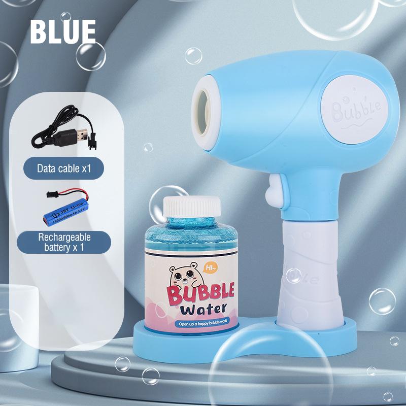 Fully Automatic Bubble Gun Air Blower Handheld Electric Soap Bubble Water Machine Kids Girl Boys Toys for Children's Summer Gift