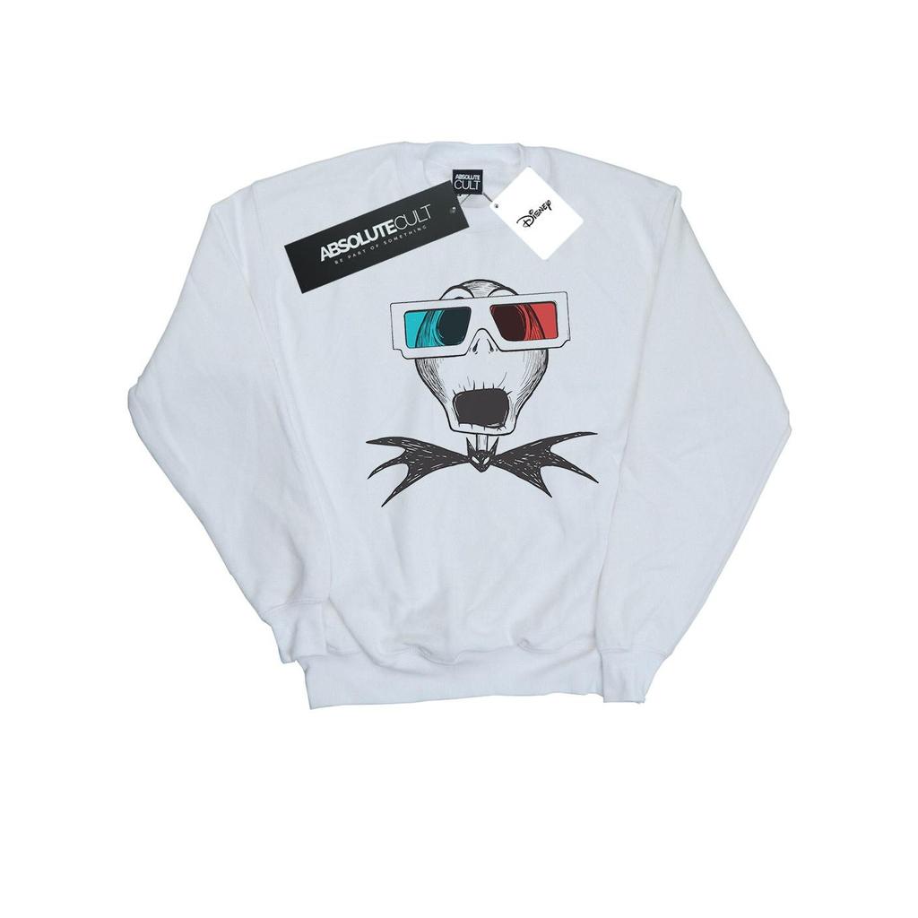 Disney Girls Nightmare Before Christmas Jack Skellington 3D Glasses Sweatshirt