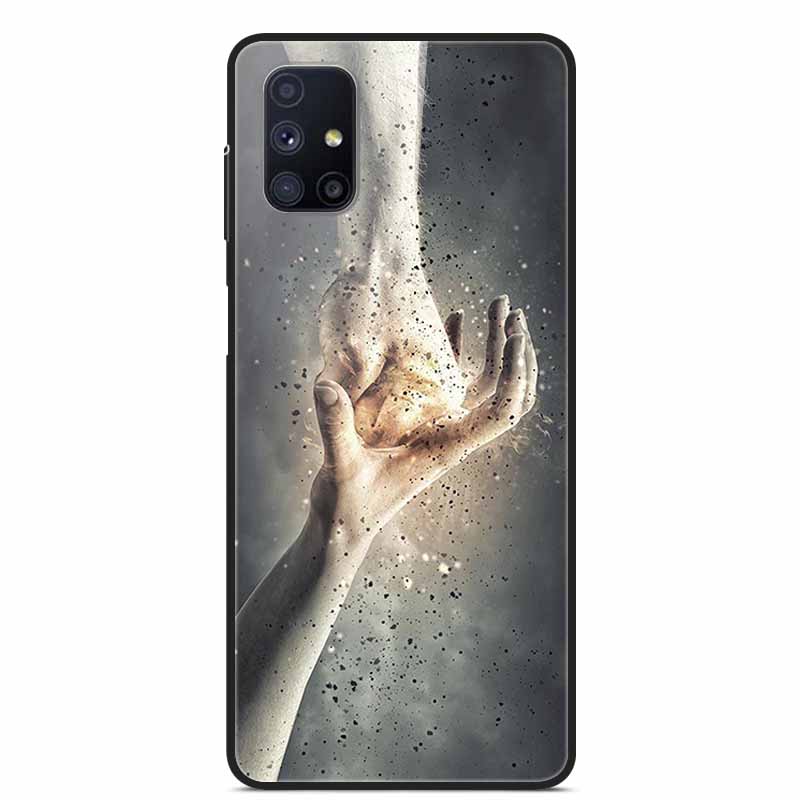 Стеклянная задняя крышка для Samsung Galaxy M51 M31 Чехол Жесткий чехол из закаленного стекла для Samsung A71 A51 Чехол A 51 71 M 51 31 Funda Coque