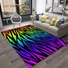 Черно-белый красочный ковер с узором в полоску зебры, ковер для дома, гостиной, спальни, дивана, коврик для двери, декор, коврик, нескользящий напольный коврик