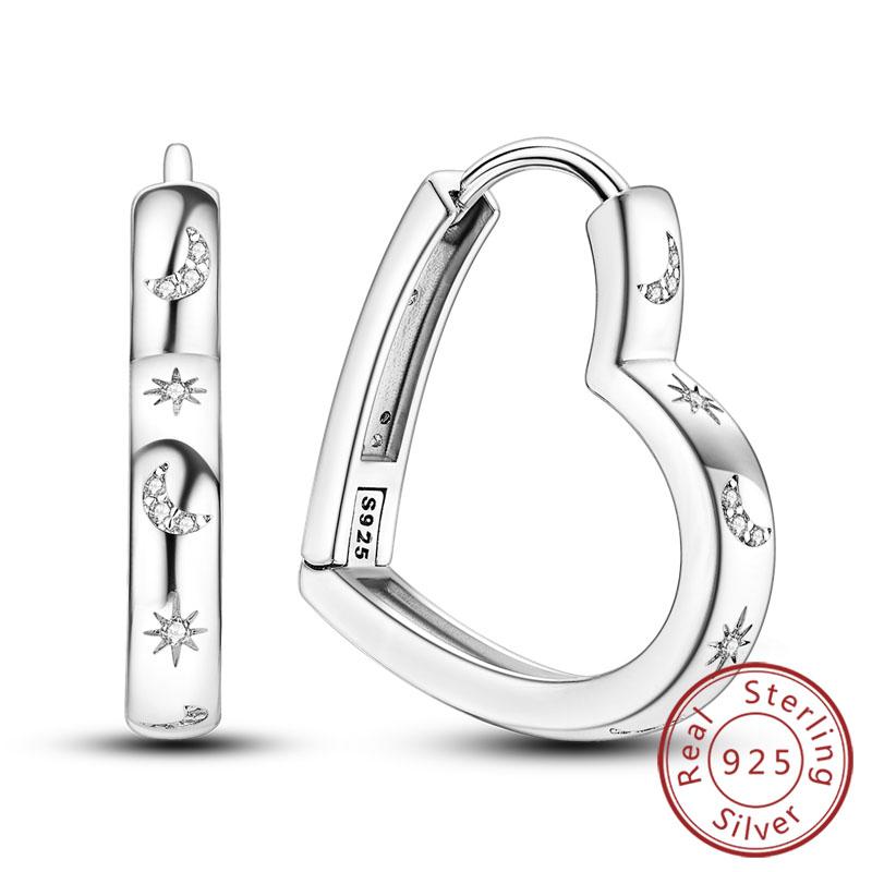 S Медные серьги-кольца Сверкающая звезда луна U Серьги в форме сердца бабочки для женщин для вечеринки свадьбы ювелирные изделия