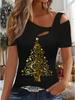 Women's New Casual  Top  Christmas  Halloween Christmas Gift Tops Shirt Blouse