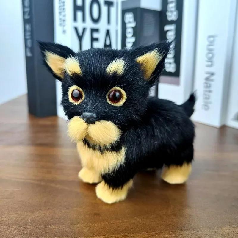 Мини Имитация Собаки Плюшевые Игрушки Мягкая Набивная Модель Котенка Искусственная Собака Реалистичные Животные для Детей Девочек Подарок на День Рождения День Святого Валентина