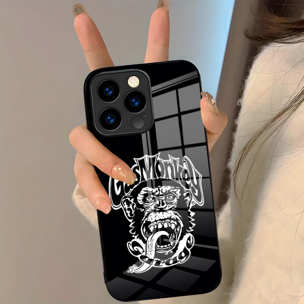 Крутой чехол для телефона G-Gas Monkey G-Garage для IPhone 17 Pro Max 16 15 14 Pro Max 13 11 Plus Стеклянная крышка