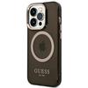Guess Guhmp14Xhtcmk Iphone 14 Pro Max6,7 Czarny/Black Hard Case Gold Outline Translucent Magsafe