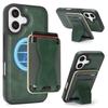 Case for iPhone 16 - TPU+Leather/PU, Green, MagSafe