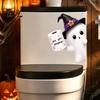 Halloween Party Bathroom Decor Toilet Sticker, Ghost And Skeleton Print Decals, Waterproof PVC Easy Peel Stick Decals Spooky Stickers, for Seats Tiles