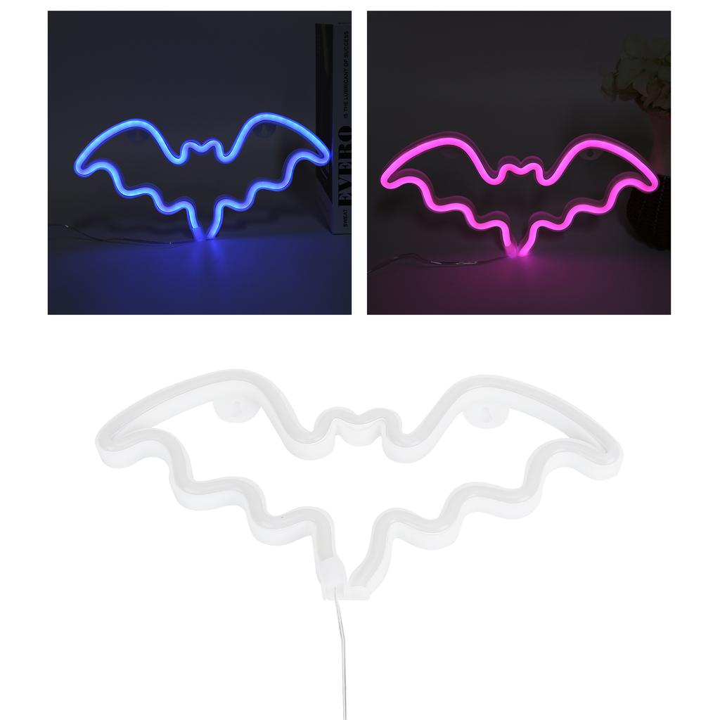 LED Neon Light Innovative Bat Shape Neon Sign Lamp for Holiday Christmas Party Decorations
