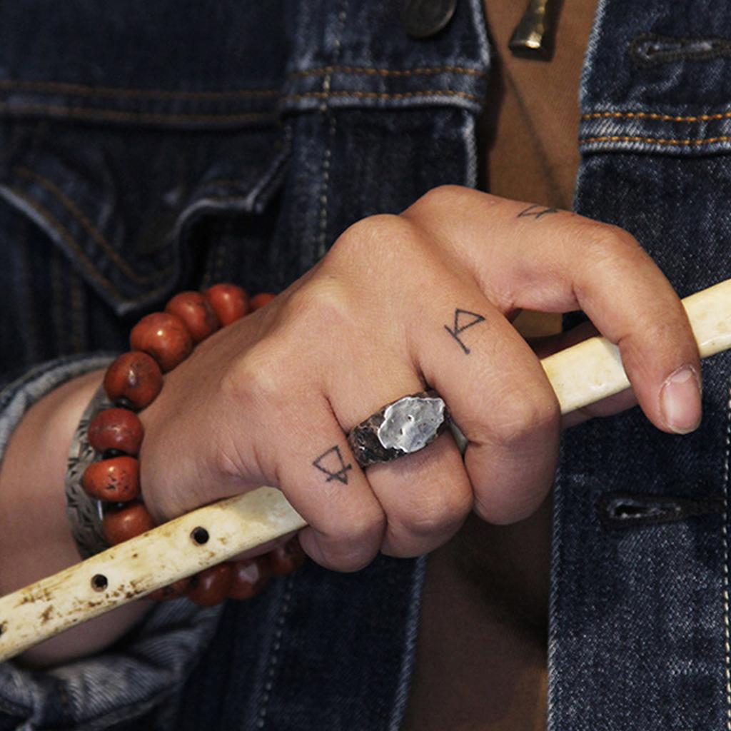 Handcrafted Stone Ring Rugged Rock Texture Vintage Nomadic Design Durable Alloy Stone Finger Ring Jewelry Gift