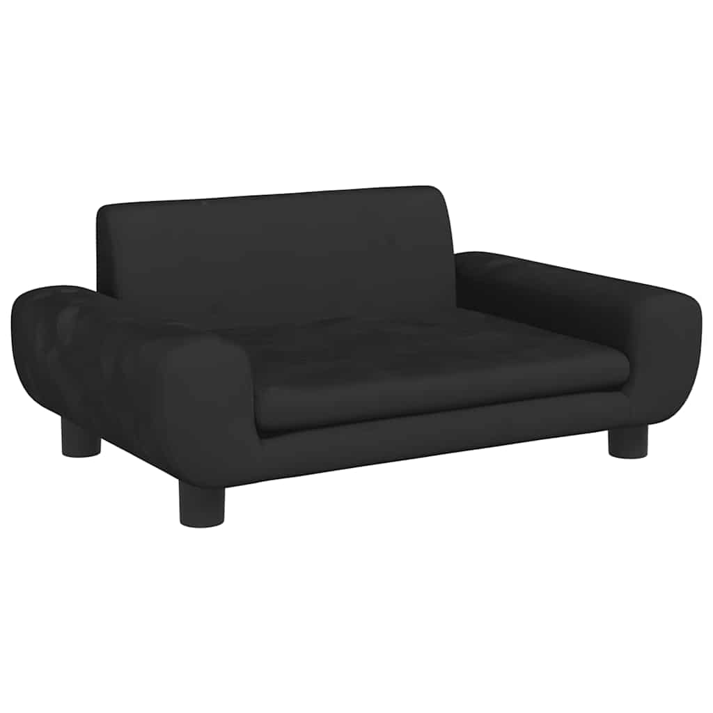Kids Sofa Black 70x45x33 cm Velvet