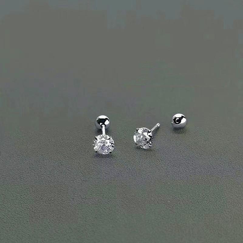 1 пара циркониевых серег для женщин, серьги-гвоздики с ушной костью и хрящом, спиральные серьги-гвоздики