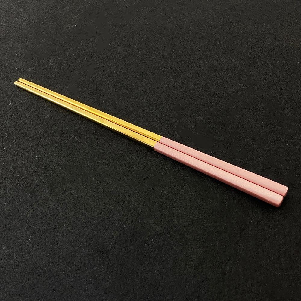 Black Gold Stainless Steel Chinese Chopsticks Non-Slip Reusable Metal Chopstick for Home Food Sticks Tableware Kitchen Tool