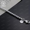 fashion Elegant 925 Sterling Silver 4MM beads chain women cute Bracelet high quality Gorgeous jewelry