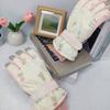 Ski Gloves for Women In Winter Cute Plus Velvet Thickened Touch Screen Warm Cold Windproof Electric Car Warm Gloves