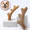 Жевательная игрушка из рога оленя для собак, Деревянно-пластиковая палочка для прорезывания зубов для щенков, Игрушка для собак малых, средних и крупных пород, Товары для домашних животных