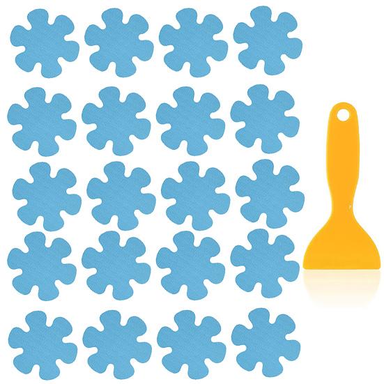 20 шт., нескользящие наклейки для ванной комнаты, кухни, красочные цветочные прозрачные наклейки для безопасности, ванны для ванной, водонепроницаемые клейкие наклейки PEVA