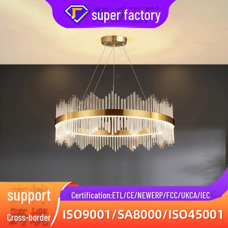 Роскошная хрустальная люстра в стиле постмодерн для гостиной, спальни или столовой — индивидуальный дизайн кольца