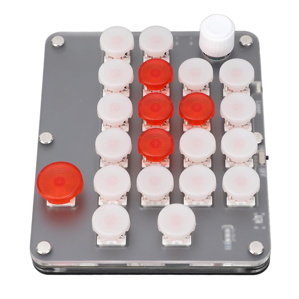 Программируемая клавиатура с 21 клавишей и ручкой Red Axis USB C BT соединением для управления одной рукой макросами механическая