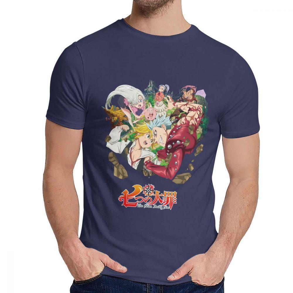 Unisex Tee Shirt The Seven Deadly Sins Comfortable Stylish Man S O Neck Cartoon Print T