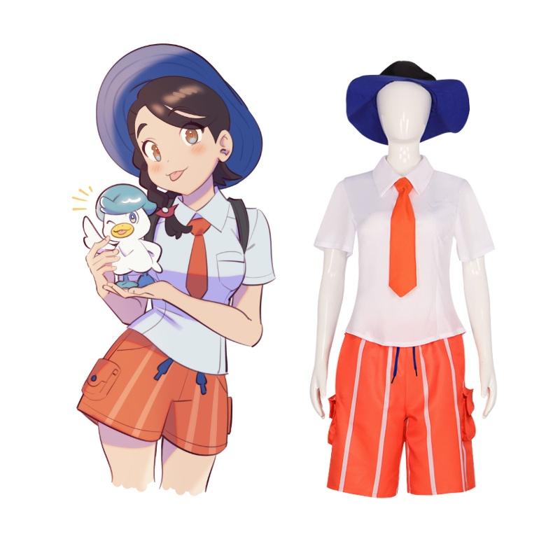 Комплект костюма для косплея Флориана и Джулианы из Pokemon Scarlet And Violet для Хэллоуина и сценических выступлений