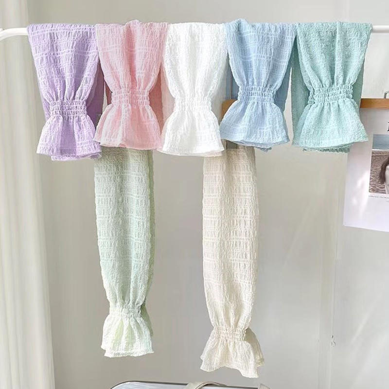 Summer Women's Ice Silk Sun Protection Arm Sleeves Elegant Pleated Bubble  Anti-UV Gloves Cooling Sleeves for Outdoor Driving Cycling