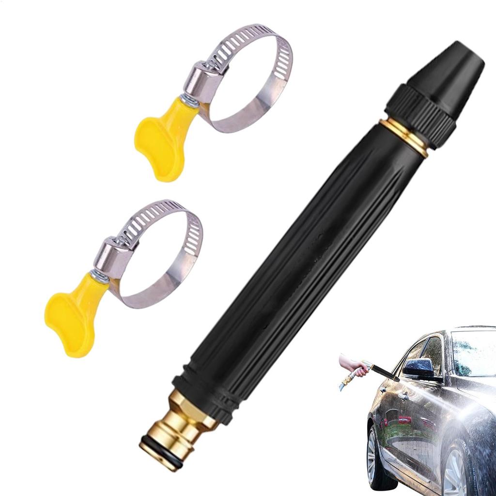 Black High-Pressure Water Gun Diamond Nozzle for Household Car Wash Watering Pipe Car Wash Gun with 3 Patterns Cleaning Tools