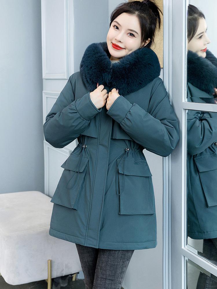 Подкладка Live, одна одежда и три одежды, зимняя утепленная одежда Parker из хлопка, новая талия и тонкий съемный плащ из хлопка