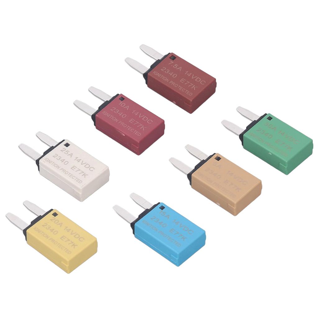 Набор 7 шт. Автоматический предохранитель с самовозвратом 5А 7,5А 10А 15А 20А 25А 30А ATC ATO лезвие для автомобиля лодки автодома