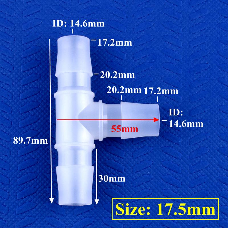 10 шт./лот 1,6~17,5 мм полипропиленовый тройник-соединитель для аквариума, 3-ходовое соединение, садовые шланговые соединители для воды, 20 мм, 25 мм, быстроразъемные соединения типа «пагода»
