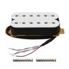 FLEOR Pickup Set Double Coil Humbucker Pickups for Electric Guitar Pickup Neck+Bridge Replacement-White