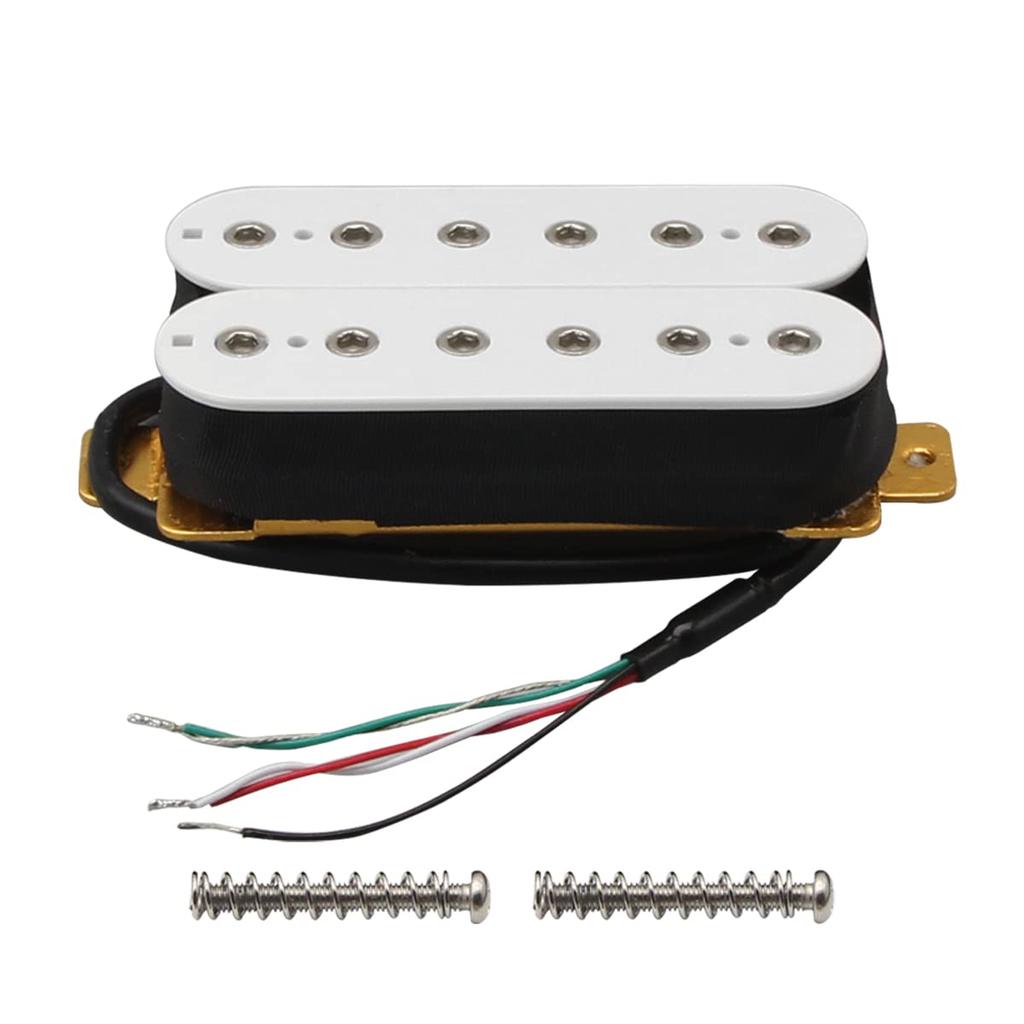 FLEOR Pickup Set Double Coil Humbucker Pickups for Electric Guitar Pickup Neck+Bridge Replacement-White