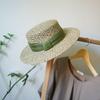 Японская Ретро Соленая Трава Морские Водоросли Плетеная Плоская Тулья Цилиндр Женская Летняя Солнцезащитная Отдых Солнцезащитный Крем Пляжная Французская Соломенная Шляпа
