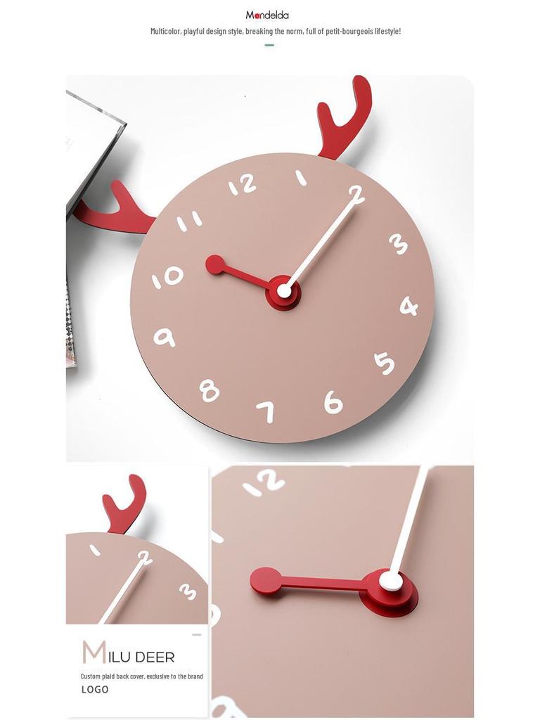 Мультяжные бесшумные настенные часы Wozoom - Креативное, милое искусство для декора спальни