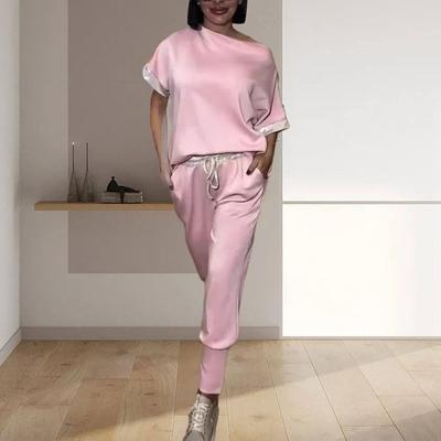 2 шт./комплект женский наряд с открытыми плечами короткий рукав пайетки сращивание манжеты топы эластичный шнурок талия