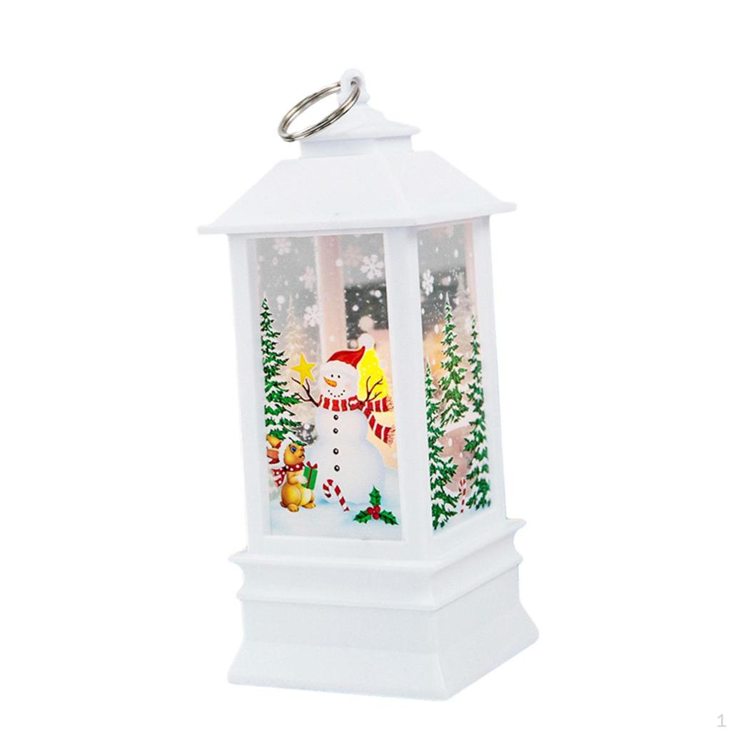 Christmas Hanging Lantern, Night Light, Desktop Lighting, 3x3x7.7 Inch Ornament