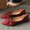 Модные Балетки Женские 2024 Весна Новая Мода Бант Остроносые Туфли для Женщин Слипоны Повседневные Неглубокие Женские Мягкие Одинарные Туфли