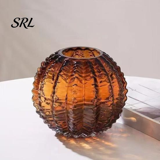 Luxury Room Aesthetic Decor Cactus Glass Vase, Transparent Modern Flower Vase for Dried Flowers & Fresh Versatile Home Accent Floral Arrangements,
