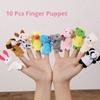 10 Pcs Cartoon Hand Doll Finger Puppet Baby Children Story Early Education Soothing Doll Plush Toy