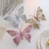 25cm Christmas Artificial Butterfly Sparkling Christmas Hanging Decoration New Christmas Gift