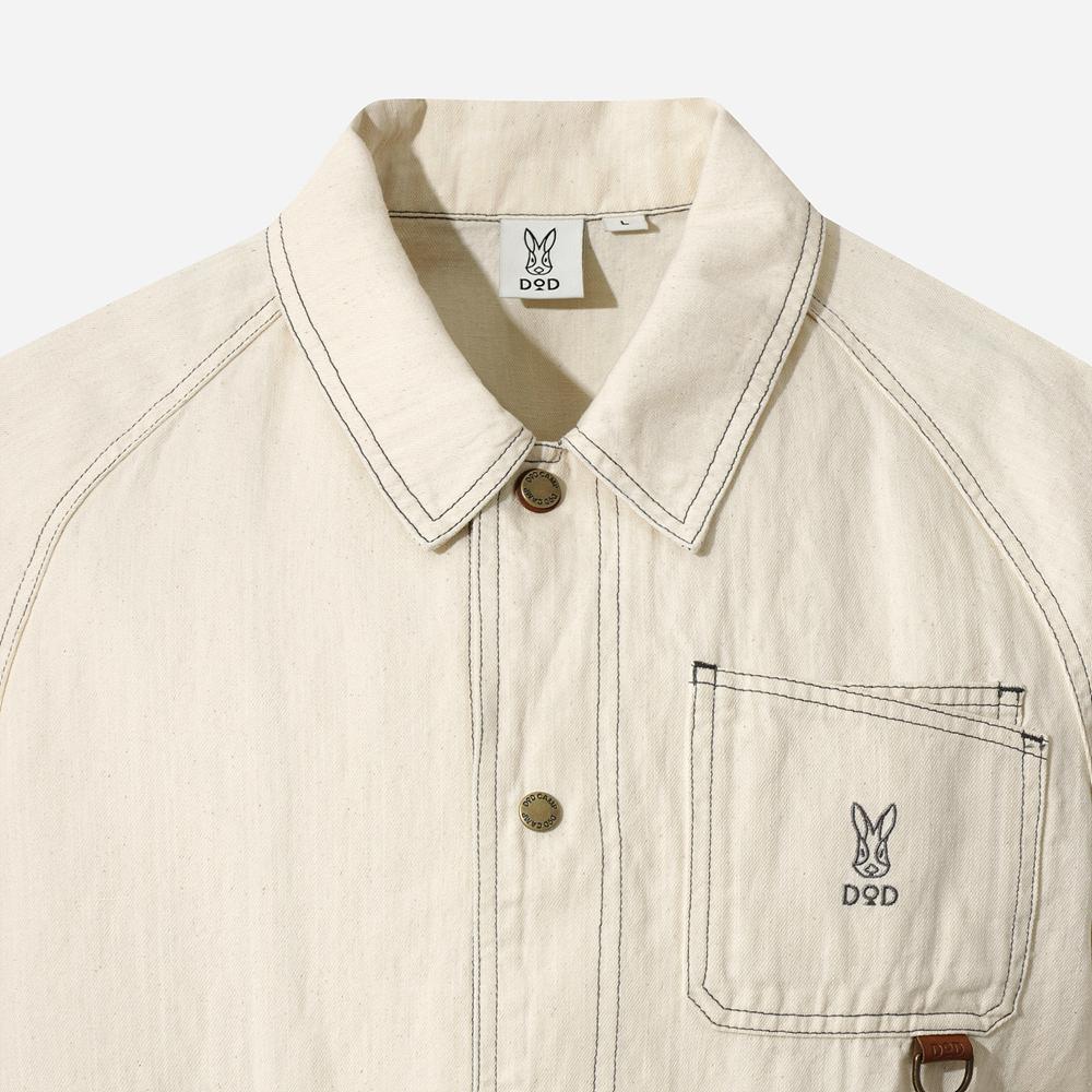 Dod Men'S Linen Denim Jacket (Ivory)