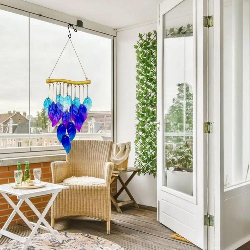 Colorful Wind Chime Iron Art Light Collection Pendant Crafts Sun Catcher Windows