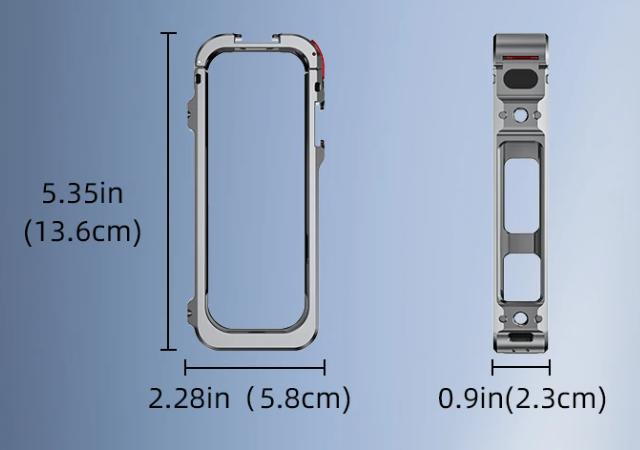 Aluminum Case Frame Protective Cage for Insta360 X5 + Lens Cover