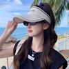 Шляпа женская 2024 года, новинка, солнцезащитный крем от ультрафиолета, летняя шляпа Ice Silk с защитой от ультрафиолета, UPF50 + солнцезащитный козырек, пустая шляпа-цилиндр