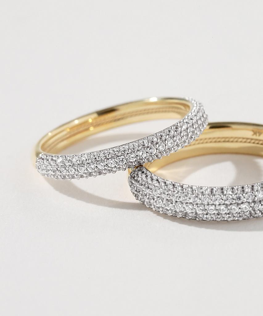 Mcel 14K Kent Pavé Ring - L