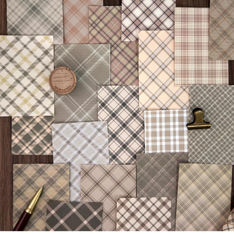 Journal GO Creative Plaid Decor Scrapbook Vintage Material Paper Kit DIY Journal Collage Planner Diary Decor Background Paper