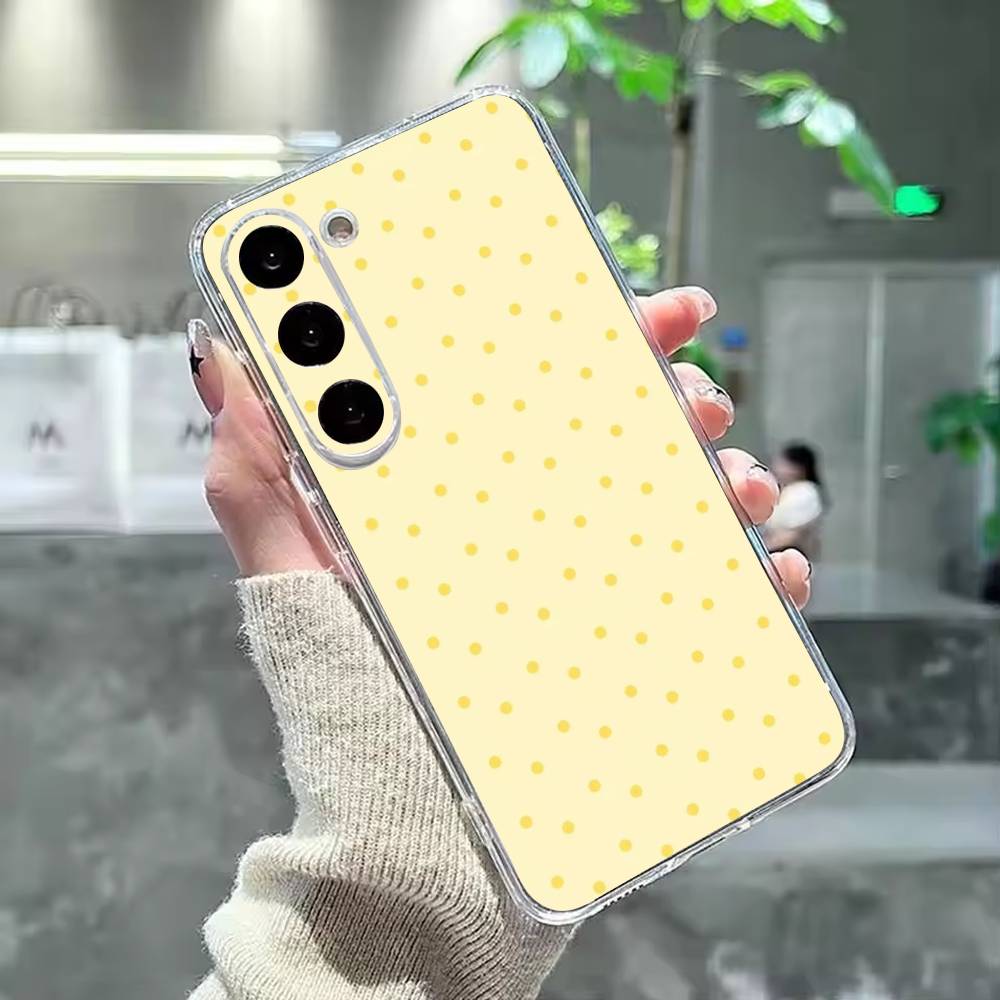 Clmj Чехол с горошком для Samsung Galaxy A91,80,73,72 ,71,53,52,32 ,31,22,21s,20, Прозрачный чехол