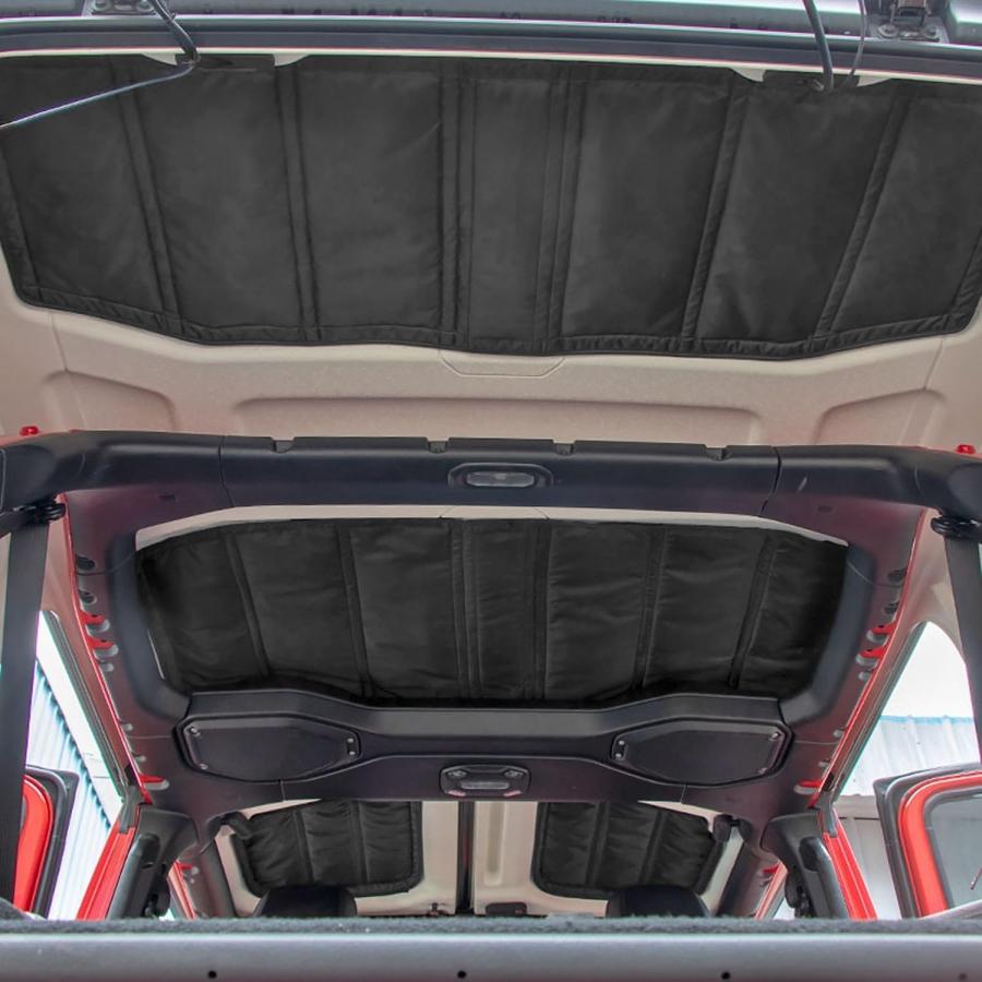 4PCS Cotton Sound Heat Insulation Pad For Jeep Wrangler JK JL 2012-2022 Car Roof Hardtop Heat Insulation Mats Heat Shields 2