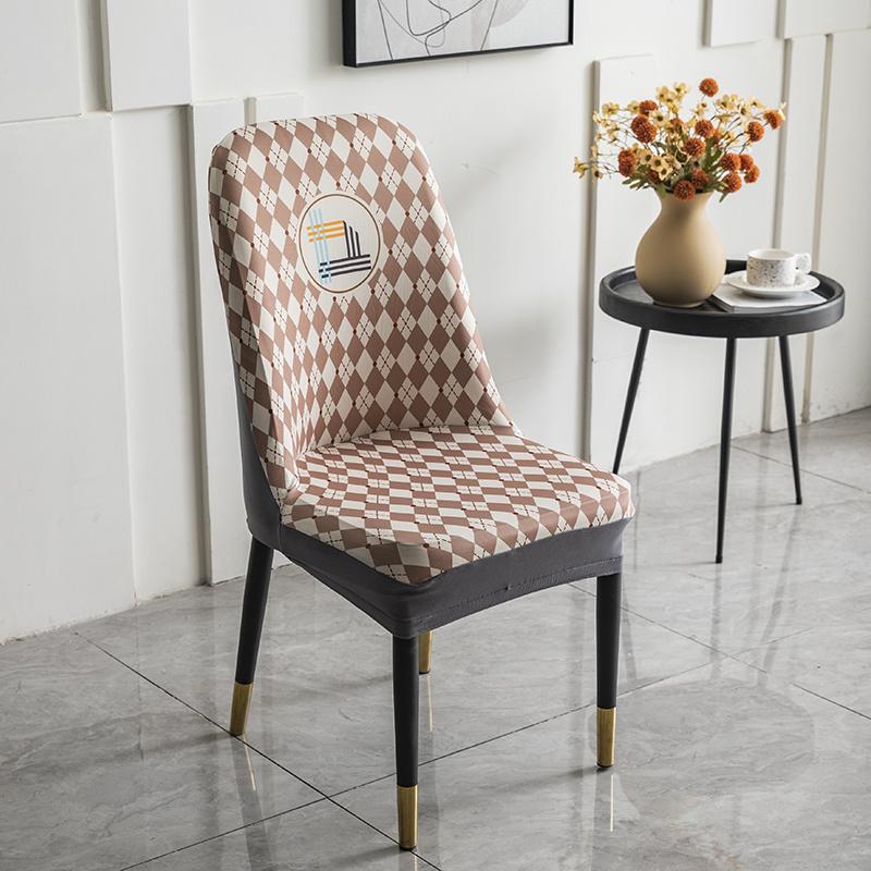1/2/4/6 шт. чехлы на стулья в шахматном порядке, изогнутые чехлы на стулья из спандекса, современные эластичные чехлы на стулья для вечеринки, свадьбы, Рождества, декор